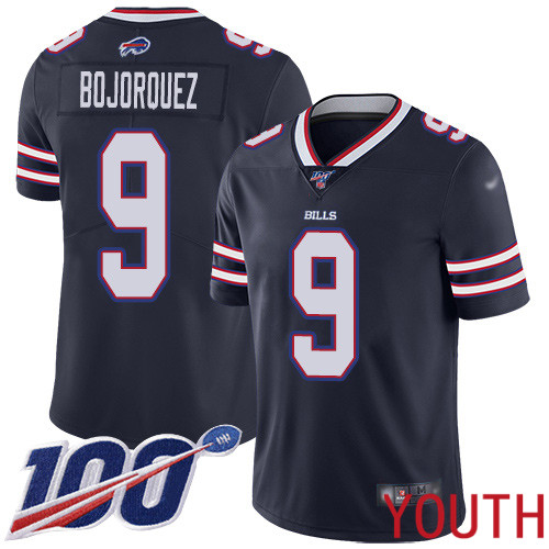 Youth Buffalo Bills 9 Corey Bojorquez Limited Navy Blue Inverted Legend 100th Season NFL Jersey